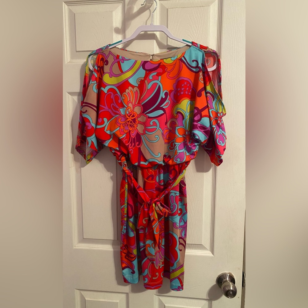 Trina Turk dress in vibrant colors for Spring!